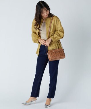 LA BAGAGERIE 【veganview】v piece mesh shoulder bag グレージュ