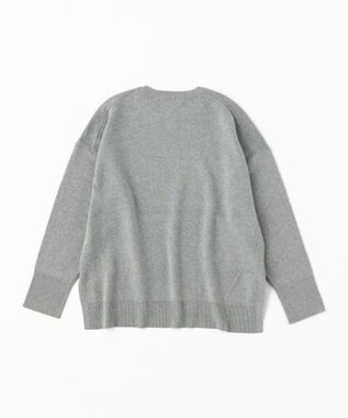 UNFILO 【新色追加】スウェットライク ロゴニット グレー×ネイビーロゴ