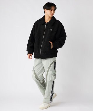 OP／FILA 【Kappa】カジュアル ボアジャケット ブラック