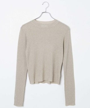 WEGO ラメリブニット ベージュ