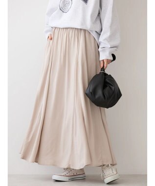 AMERICAN HOLIC サラックールギャザースカート Gray Beige