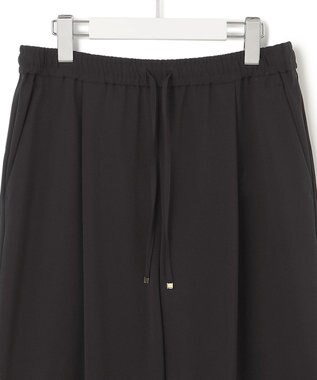 23区 【洗える】2WAYストレッチツイル ドロスト ワイドパンツ ブラック系