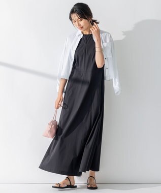 23区 【CLASSY.コラボ/洗える】シャツアンサンブル ワンピース ホワイト×ブラック