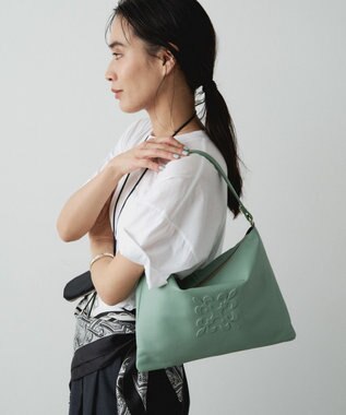 russet エンボスモノグラムショルダーバッグ(CE-1547) Green