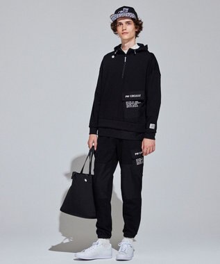 PW CIRCULUS 【MEN】裏毛ジップアップフーディ ブラック系