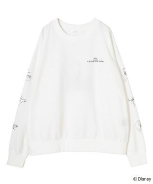 Green Parks ナイトメア／袖プリントミニ裏毛プルオーバー White