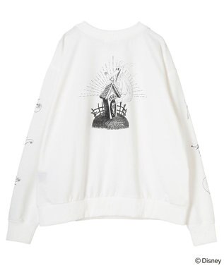 Green Parks ナイトメア／袖プリントミニ裏毛プルオーバー White