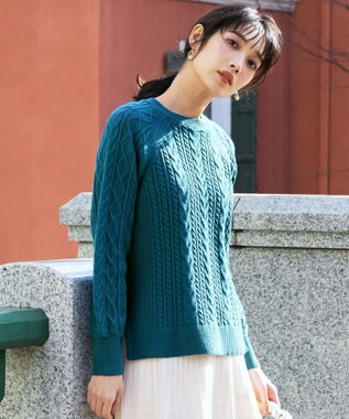 ANY SIS ケーブル ニット プルオーバー