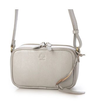 UNBILLION アトランタ ATLANTA / 牛革BOX型ウォレットショルダー シルバーグレー