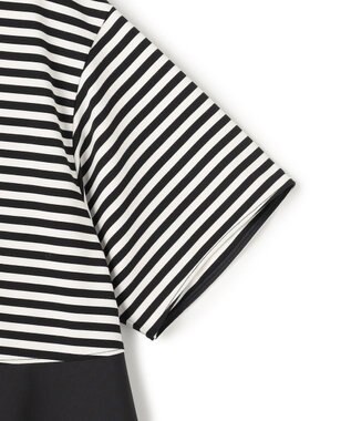 UNFILO BEAUTY FORM-T コンビティアード Ｔシャツ ボーダーブラック