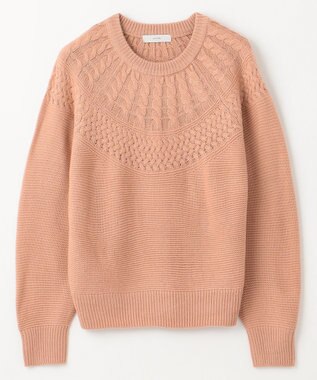 ANY 【洗濯機可能】ソフトアクリル求心ニット ピンク