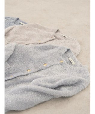earth music&ecology キラキラシャギーカーディガン Light Gray