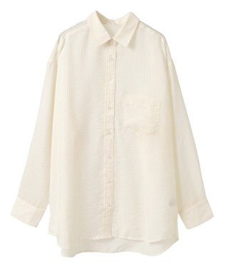 AMERICAN HOLIC シャドーストライプオーバーシャツ Off White