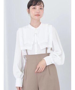 earth music&ecology ２ＷＡＹ衿ブラウス Ivory