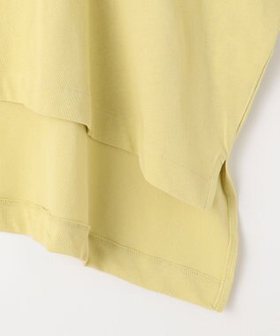 ANY ハイツイストコットンポンチョ風Tシャツ イエロー