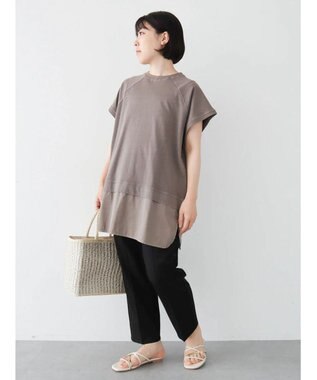 Green Parks ピグメントフレンチスリーブチュニック Brown