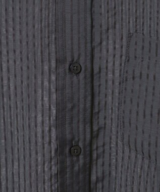 AMERICAN HOLIC シャドーストライプオーバーシャツ Charcoal Gray