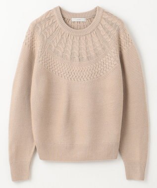 ANY 【洗濯機可能】ソフトアクリル求心ニット ベージュ