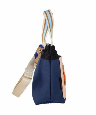 tsumori chisato CARRY キラミックスコンビ トートバッグ 2wayショルダー ネコ Sサイズ ネイビー