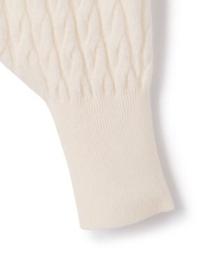 23区 【洗える】セミウーステッド ケーブル ニット アイボリー系
