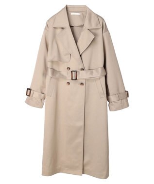 Green Parks ・Ｐｅｔｉｔ　Ｆｌｅｕｒボリュームスリーブトレンチコート Gray Beige