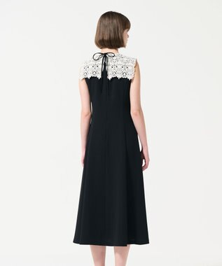 GRACE CONTINENTAL 刺繍カラー付ドレス ブラック