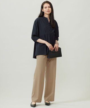 自由区 【カタログ掲載】TRギャバストレート パンツ モカ