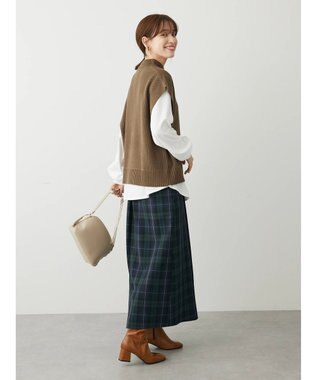 Green Parks ＳＥＴ２点モックネックカノコベスト＋ロンＴＥＥ Brown