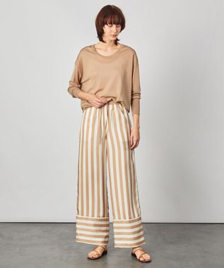 BEIGE， LAGORD / Uネックニット Cork