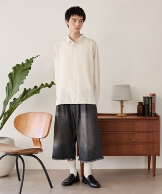 WEGO ルーズシルエットボックスシャツ（LS） オフホワイト