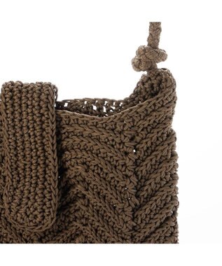 UNBILLION カシュカシュ cachecache / 山波編みトート カゴバッグ ブラウン