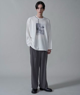 WEGO グラフィックステッチT（LS） ホワイト