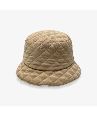 林八百吉商店 moz  バックサテンキルトバケットハット ベージュ