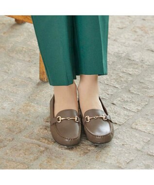 ing <ing>【３E】【サスティナブル】ビット付きモカシューズ ダークオーク