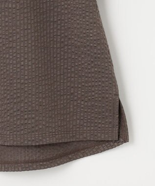 自由区 【WEB限定・洗える・XSサイズあり】シャドウサッカー カットソー ブラウン系