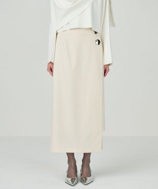 GRACE CONTINENTAL ケープショートニットトップ ホワイト