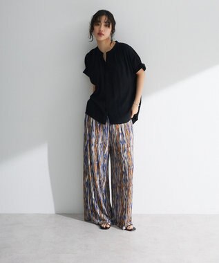 Green Parks シアーワイドパンツ Orange