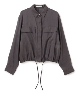 BEIGE， PAULINE / ドローストリングシアーブラウス Slate