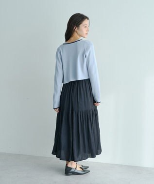 YECCA VECCA 【2点SET】カーディガンセットワンピース Light Blue