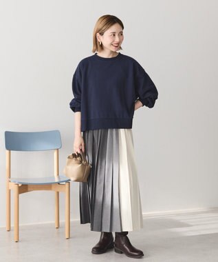 AMERICAN HOLIC 裏毛クロップドプルオーバー Dark Navy