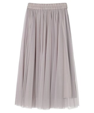 earth music&ecology チュールフレアスカート Light Gray