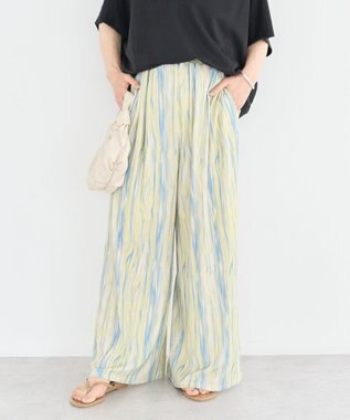 Green Parks シアーワイドパンツ Lime Green