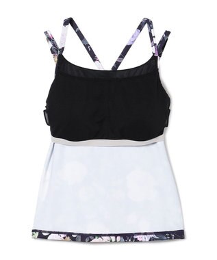 Chacott Chacott BALANCE ローズガーデンブラトップ ブラックプリント