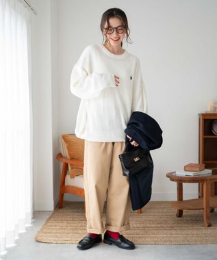 WEGO U.S. POLO ASSN.|別注畔編みニットプルオーバー オフホワイト