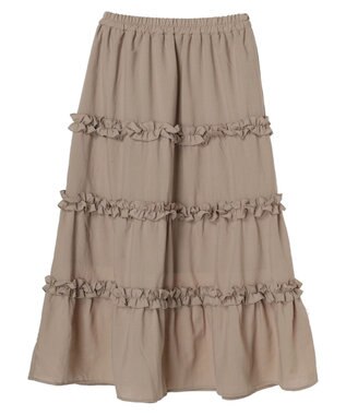 earth music&ecology ミニフリルボリュームスカート Mocha
