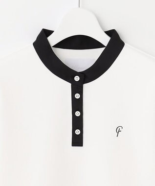 23区GOLF 【23Fondation】【WEB&一部店舗限定】クレリック モックネックシャツ ホワイト系