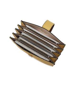 style code 【PADMA/パドマ】ベルトデザイン　シュリンクレザーカードケース イエロー