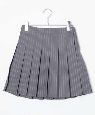 WEGO 【SCHOOL ITEM】ポケット付きパターンプリーツスカート グレーストライプ