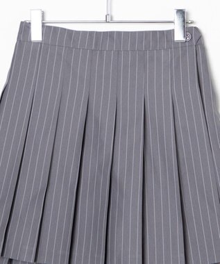 WEGO 【SCHOOL ITEM】ポケット付きパターンプリーツスカート グレーストライプ