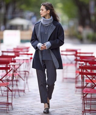 J.PRESS LADIES ピュアカシミヤ ネックウォーマー ライトグレー系